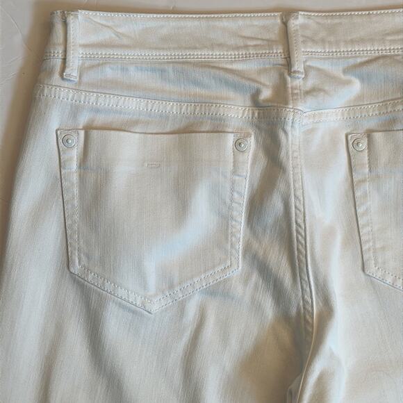 J. Jill Denim Authentic Fit Slim Ankle Stretch White Sz 10 Casual Cotton Office - Picture 8 of 12
